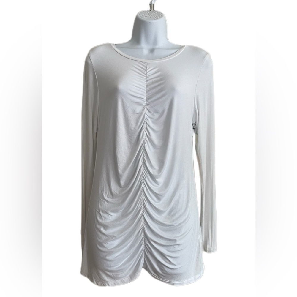Halogen Ruched Long Sleeve Knit Top